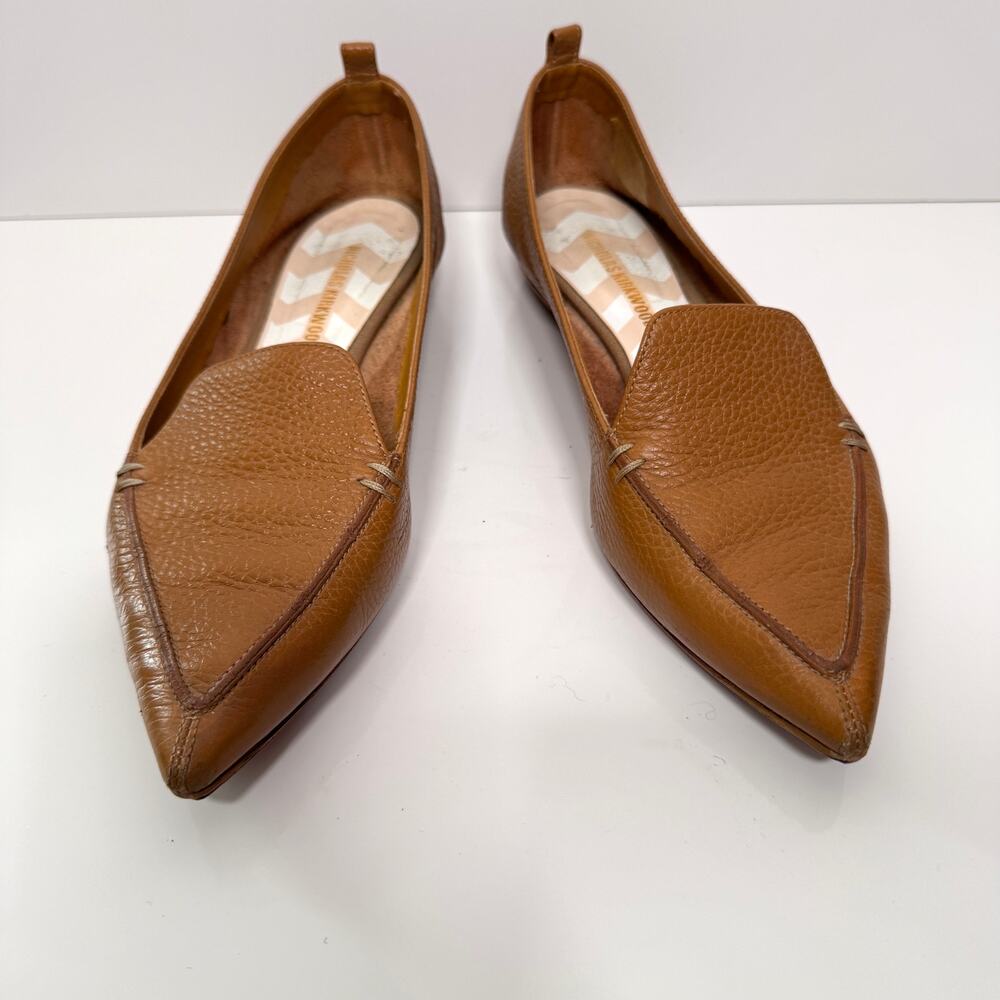 Nicholas Kirkwood Women Beya Leather Flat Loafer Shoe Sz 40 / 10 Office Brown